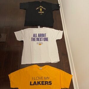 Los Angeles Lakers Stadium Giveaway T-Shirts--RARE--NEW--ALL Mens XL